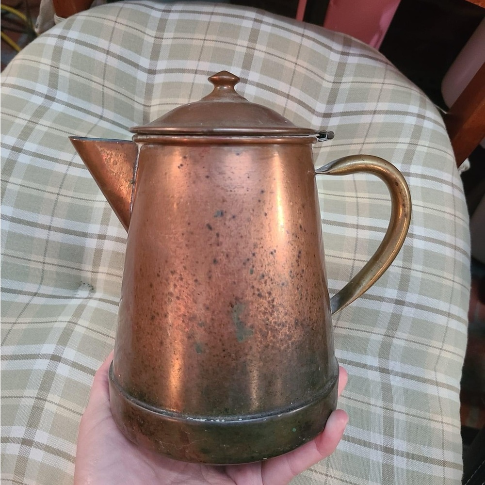 Vintage Copper Tea Kettle From Portugal